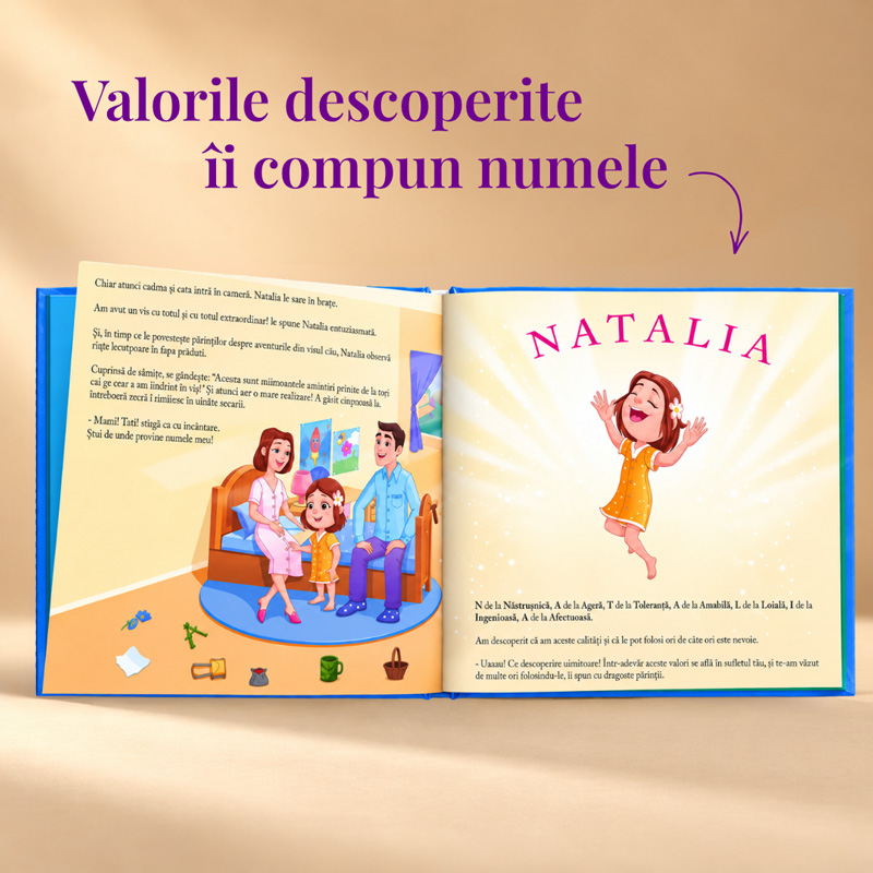 Carte personalizata copii Misterul Numelui