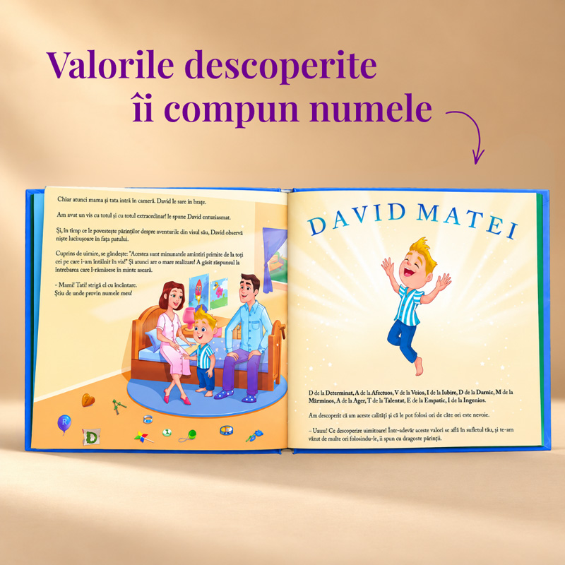 Carte personalizata copii Misterul Numelui